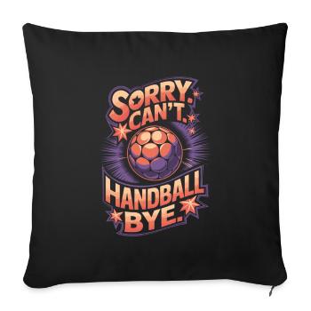 Dicton vintage du handball - Housse de coussin décorative 45 x 45 cm - noir - Devant