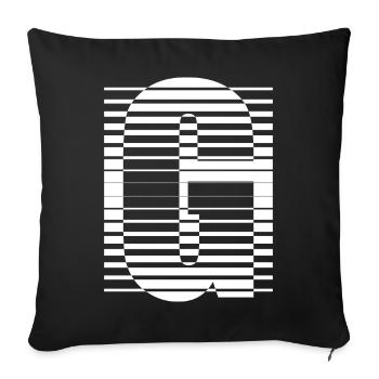 LETTER G - Sofa pillowcase 17,3'' x 17,3'' (45 x 45 cm) - black - Front