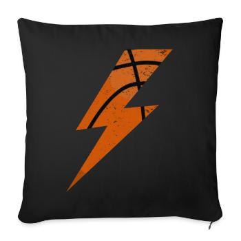 Energetic Basketball Blitz - Sofa pillowcase 17,3'' x 17,3'' (45 x 45 cm) - black - Front