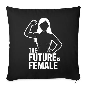 La femme est l’avenir - Housse de coussin décorative 45 x 45 cm - noir - Devant