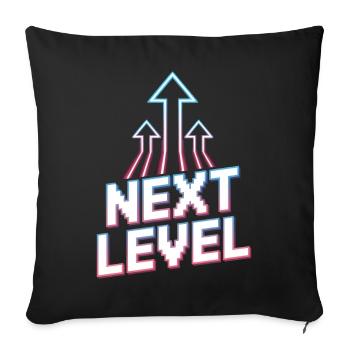 Next Level Gamer Pixel Retro Ascension Arrows - Sofa pillowcase 17,3'' x 17,3'' (45 x 45 cm) - black - Front