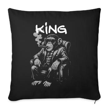 King Chimp in a Smoking Suit - Sofa pillowcase 17,3'' x 17,3'' (45 x 45 cm) - black - Front