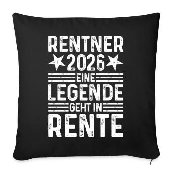 Pensioners 2026 - A legend retires - Sofa pillowcase 17,3'' x 17,3'' (45 x 45 cm) - black - Front
