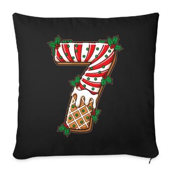 Christmas 7 Popsicle Mistletoe - Sofa pillowcase 17,3'' x 17,3'' (45 x 45 cm) - black - Front