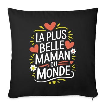 The Most Beautiful Mom in the World - Sofa pillowcase 17,3'' x 17,3'' (45 x 45 cm) - black - Front