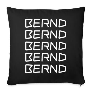 Bachelor Bernd - Sofa pillowcase 17,3'' x 17,3'' (45 x 45 cm) - black - Front
