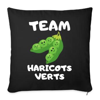 Nourriture Humour Haricot Vert Légume Team Haricot - Housse de coussin décorative 45 x 45 cm - noir - Devant