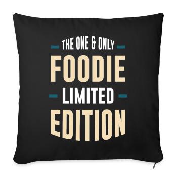 Édition limitée Foodie - Housse de coussin décorative 45 x 45 cm - noir - Devant