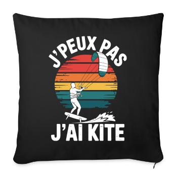 I Can't I Kite Gift Humor - Sofa pillowcase 17,3'' x 17,3'' (45 x 45 cm) - black - Front