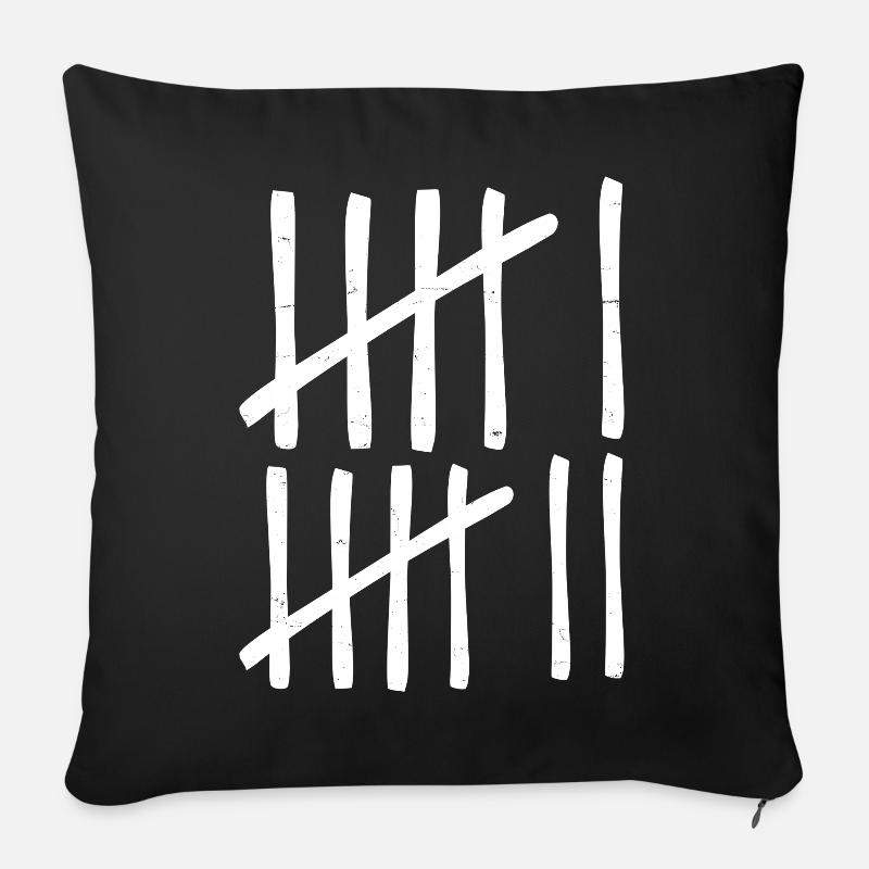 Funny Six Seven 67 Meme Tally Marks - Sofakissenbezug 45 x 45 cm - Schwarz