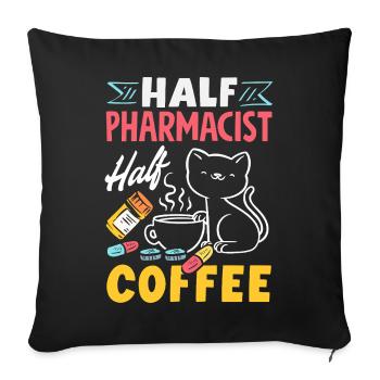 Apotheker Pharmazeutisch-technischer - Sofakissenbezug 45 x 45 cm - Schwarz - Vorne