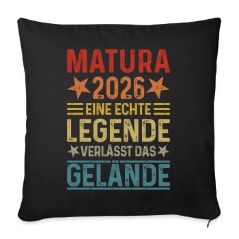 Matura 2026 A legend leaves the site - Sofa pillowcase 17,3'' x 17,3'' (45 x 45 cm) - black - Front