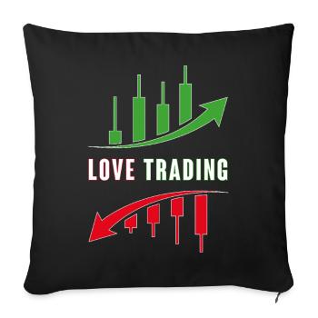 Love Trading - Sofakissenbezug 45 x 45 cm - Schwarz - Vorne