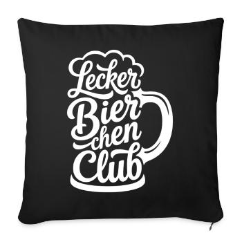 Lecker Bierchen Club - Sofakissenbezug 45 x 45 cm - Schwarz - Vorne