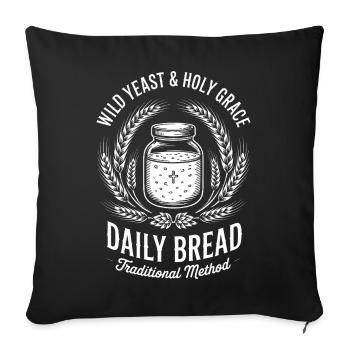 Daily Bread: Wild Yeast Tradition - Sofa pillowcase 17,3'' x 17,3'' (45 x 45 cm) - black - Front