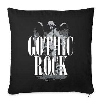 Gothic Rock with angel design typography - Sofa pillowcase 17,3'' x 17,3'' (45 x 45 cm) - black - Front