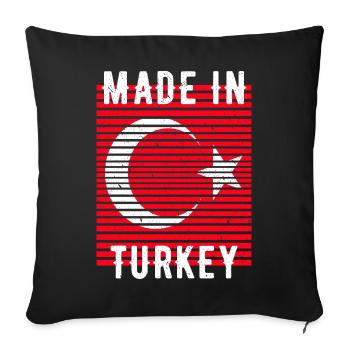 Made In Turkey Turkey Homeland - Sofa pillowcase 17,3'' x 17,3'' (45 x 45 cm) - black - Front