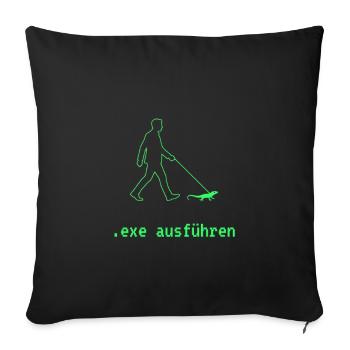 exe ausführen - Sofakissenbezug 45 x 45 cm - Schwarz - Vorne