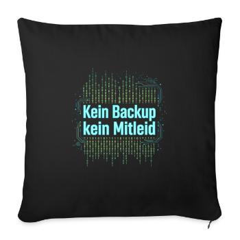 Gestern: Stromausfall Kein WLAN Kein Internet - Sofakissenbezug 45 x 45 cm - Schwarz - Vorne