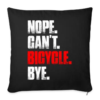 Non, je ne peux pas faire du vélo en descente de VTT - Housse de coussin décorative 45 x 45 cm - noir - Devant