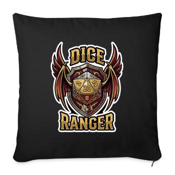 Dice Ranger Winged D20 RPG Class - Sofa pillowcase 17,3'' x 17,3'' (45 x 45 cm) - black - Front