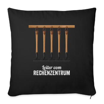 Rechenzentrum Gärtner Garten Gartenarbeit - Sofakissenbezug 45 x 45 cm - Schwarz - Vorne