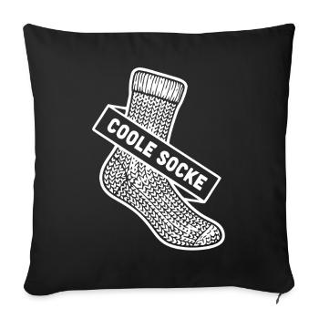 Coole Socke Banner - Sofakissenbezug 45 x 45 cm - Schwarz - Vorne