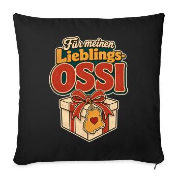 Lieblings Ossi, Fuer meinen Ossi Geschenk, DDR Hum - Sofa pillowcase 17,3'' x 17,3'' (45 x 45 cm) - black - Front