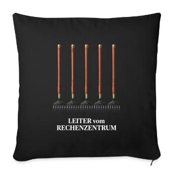 Gärtner Hobbygärtner Rechenzentrum - Sofakissenbezug 45 x 45 cm - Schwarz - Vorne