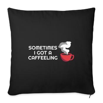 Drôles de café Dictons Caféine Barista Blagues - Housse de coussin décorative 45 x 45 cm - noir - Devant