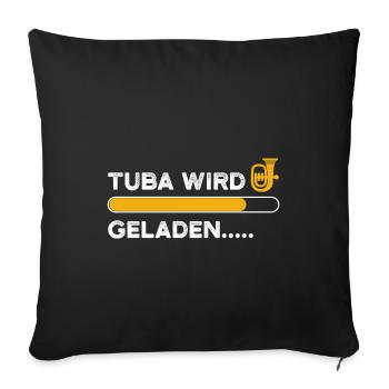 Tubist Blasorchester Tuba Spruch - Sofakissenbezug 45 x 45 cm - Schwarz - Vorne