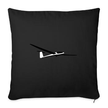 Glider Gliding Glider Glider Pilot Pilot - Sofa pillowcase 17,3'' x 17,3'' (45 x 45 cm) - black - Front