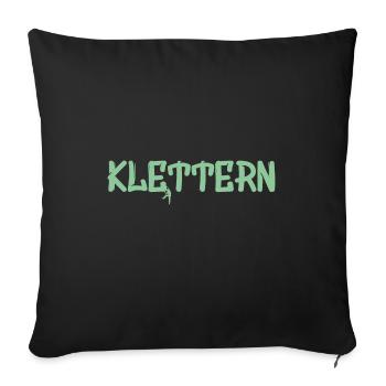 Klettern, climb, climbing - Sofakissenbezug 45 x 45 cm - Schwarz - Vorne