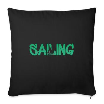 Sailing - Sofakissenbezug 45 x 45 cm - Schwarz - Vorne