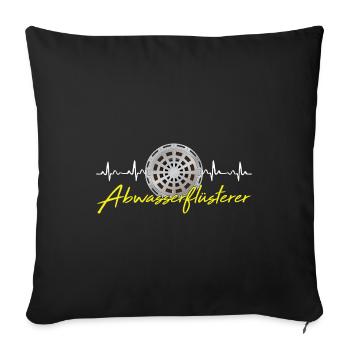 Abwassertechnik Kläranlage Herzschlag - Sofakissenbezug 45 x 45 cm - Schwarz - Vorne
