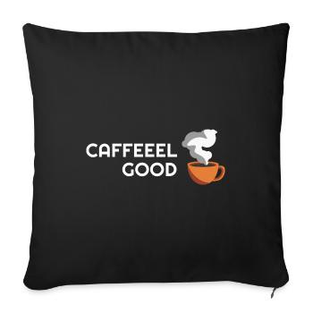 Coffee Summer 2022 Drink Coffee Lovers Cafe - Sofa pillowcase 17,3'' x 17,3'' (45 x 45 cm) - black - Front