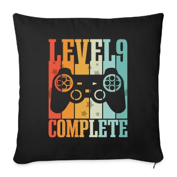 9 Birthday 9 Years Children's Birthday Gift - Sofa pillowcase 17,3'' x 17,3'' (45 x 45 cm) - black - Front