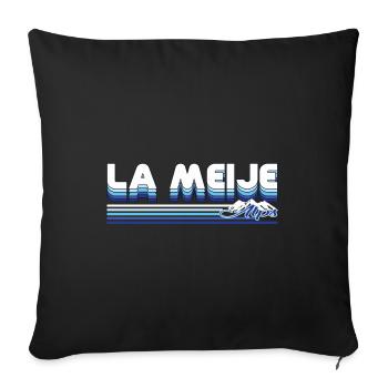 La Meije – Cœur sauvage des Alpes du Dauphiné - Housse de coussin décorative 45 x 45 cm - noir - Devant