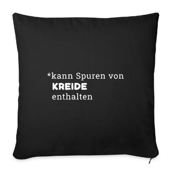 Kann Spuren von Kreide enthalten Lehrerin Bouldern - Sofakissenbezug 45 x 45 cm - Schwarz - Vorne