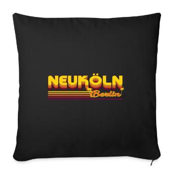 Nouveau design cool du quartier de Cologne à Berlin - Housse de coussin décorative 45 x 45 cm - noir - Devant