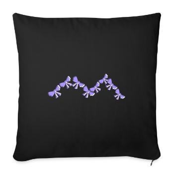 schleife symbol fliege eckig lila linie - Sofakissenbezug 45 x 45 cm - Schwarz - Vorne