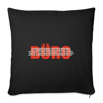 Büro T-Shirt mit Office Tags - Verwaltung - Sofakissenbezug 45 x 45 cm - Schwarz - Vorne