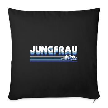 Jungfrau – Majesty of the Alps Silhouette Design - Sofa pillowcase 17,3'' x 17,3'' (45 x 45 cm) - black - Front