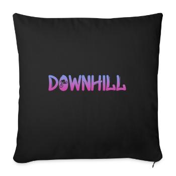 Downhill - Sofakissenbezug 45 x 45 cm - Schwarz - Vorne