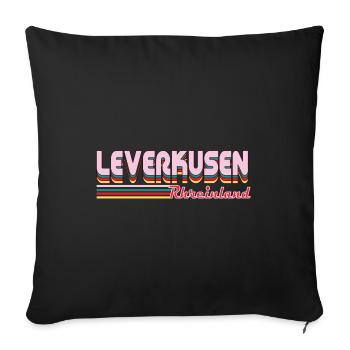 Leverkusen Rheinland Design for the Leverkusener - Sofa pillowcase 17,3'' x 17,3'' (45 x 45 cm) - black - Front