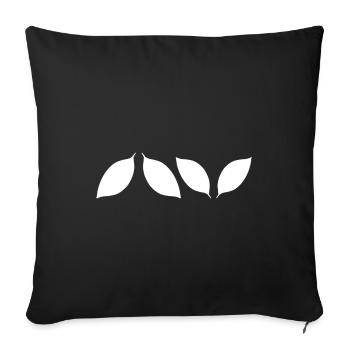 Four Leaves Leaf Icon Shapes - Sofa pillowcase 17,3'' x 17,3'' (45 x 45 cm) - black - Front