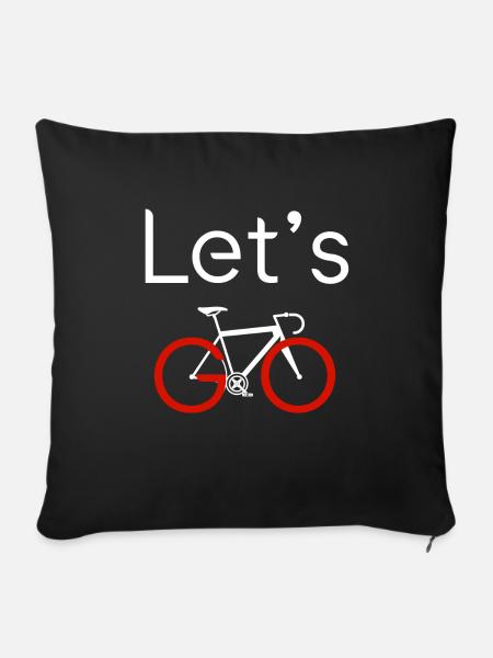Let's GO - Sofakissenbezug 45 x 45 cm - Schwarz