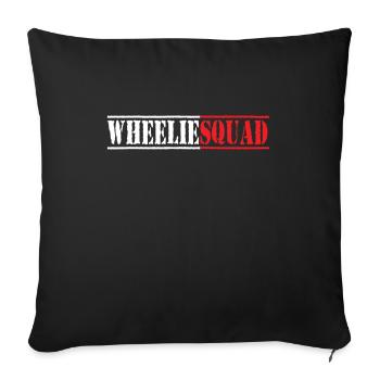 WheelieSquad - Wheelie - Squad - Bike - MTB - Team - Sofa pillowcase 17,3'' x 17,3'' (45 x 45 cm) - black - Front