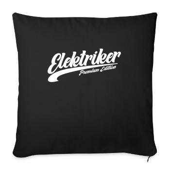 Elektriker Elektriker Schriftzug - Sofakissenbezug 45 x 45 cm - Schwarz - Vorne