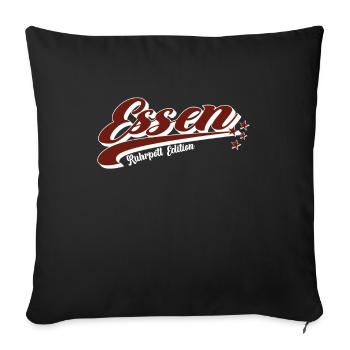 Essen Ruhrpott Design Retro Style - Sofakissenbezug 45 x 45 cm - Schwarz - Vorne